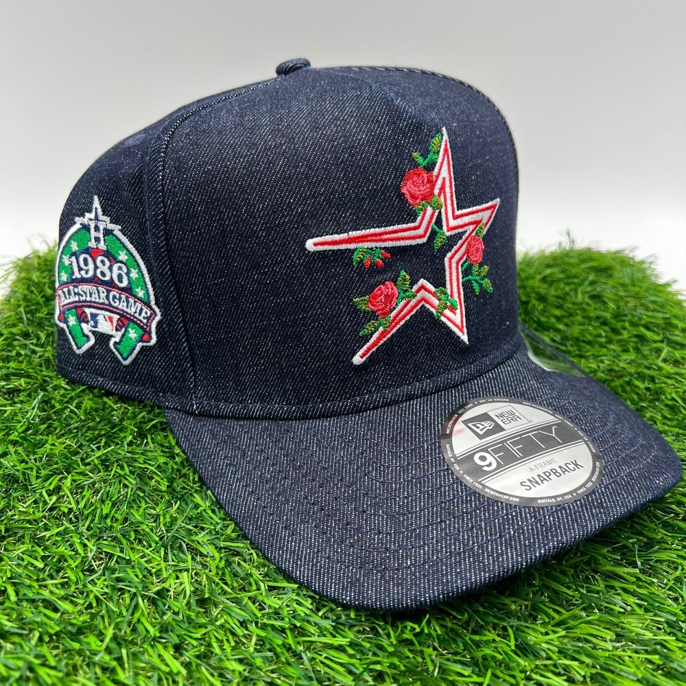 New Era Houston Astros Blue Denim Rose Pack Exclusive 9Fifty AFrame Snapback Hat